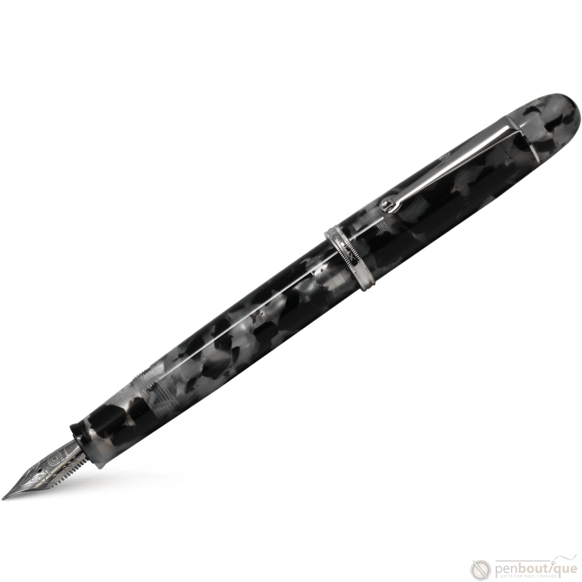 Penlux Masterpiece Grande Fountain Pen - Koi - Black & White - Pen Boutique Ltd