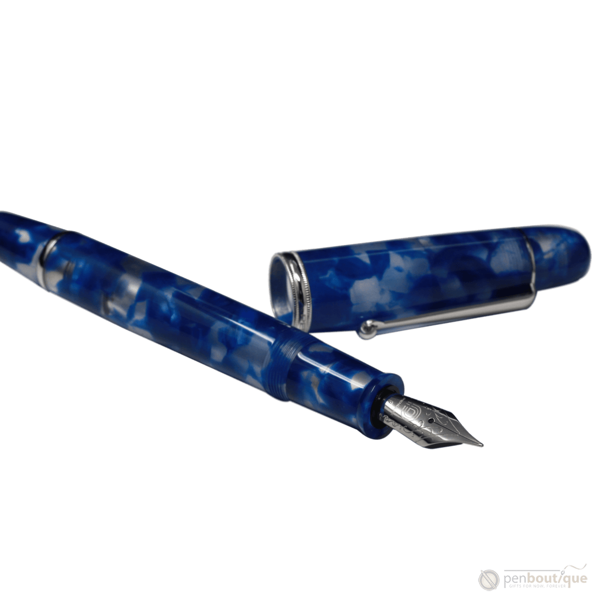 Penlux Masterpiece Grande Fountain Pen - Koi - Blue & White - Pen Boutique Ltd