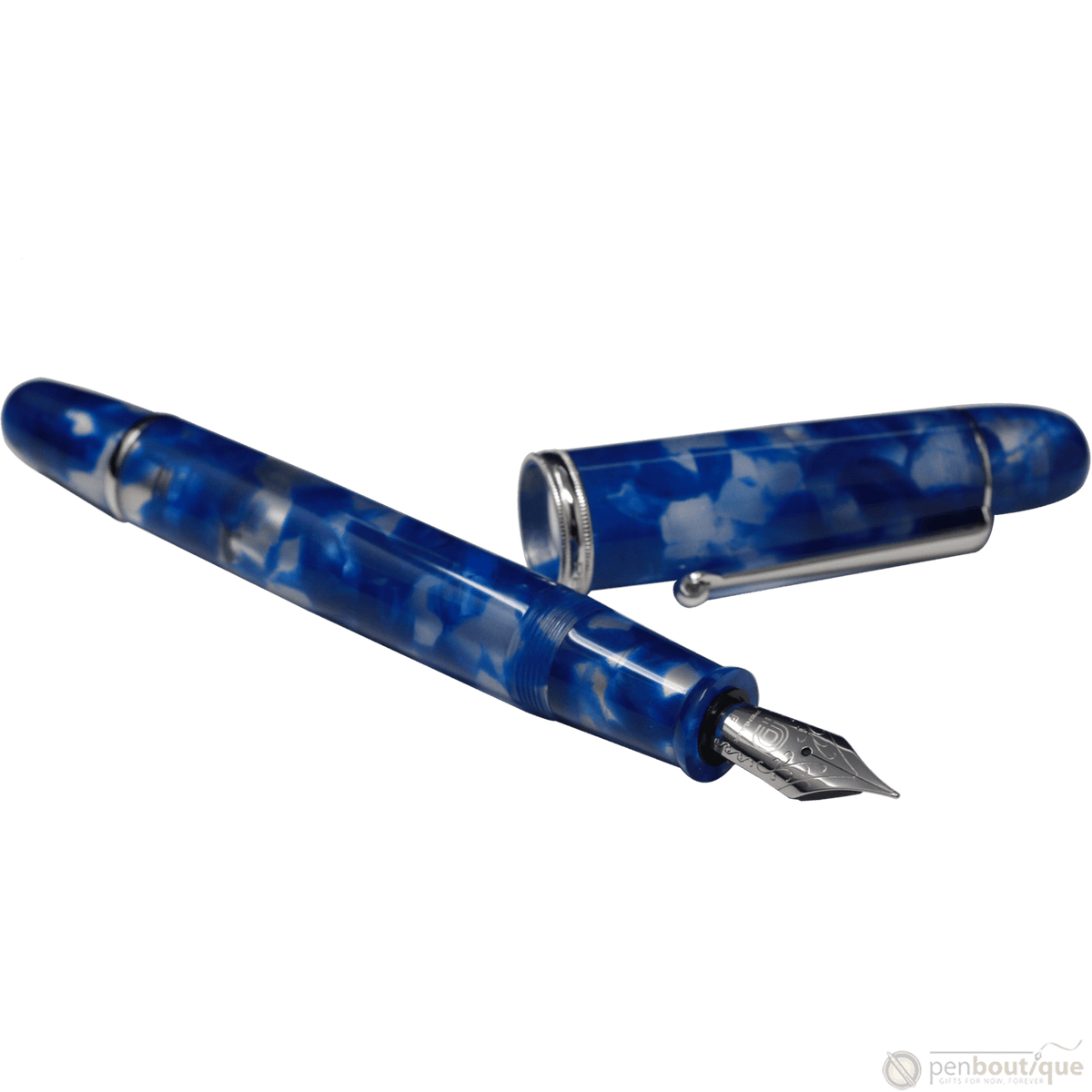Penlux Masterpiece Grande Fountain Pen - Koi - Blue & White - Pen Boutique Ltd