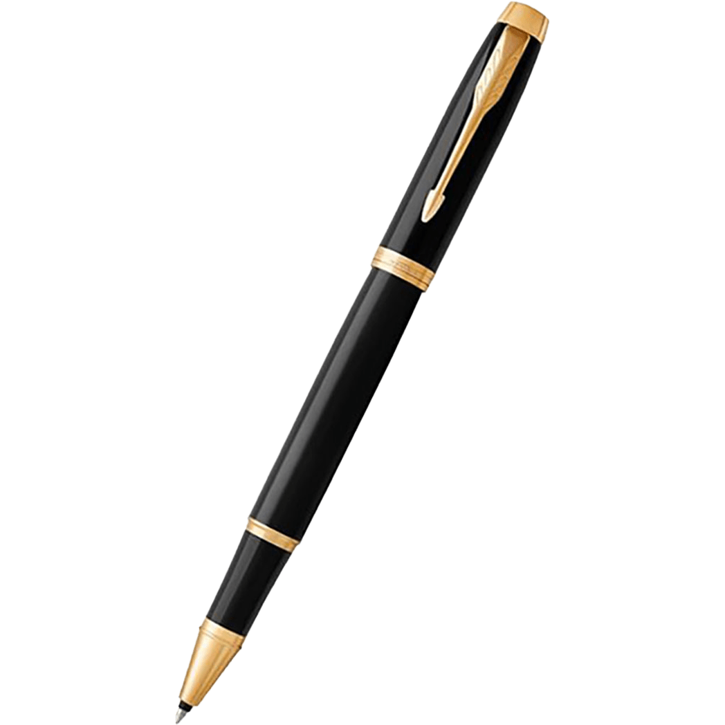 Parker IM Rollerball Pen - Black - Gold Trim - Pen Boutique Ltd