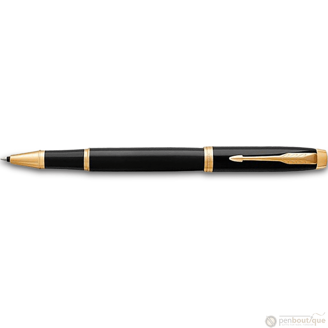Parker IM Rollerball Pen - Black - Gold Trim - Pen Boutique Ltd