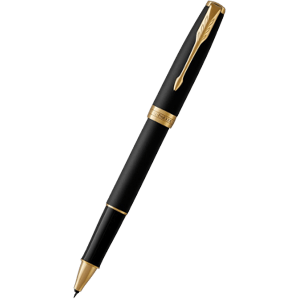 Parker Sonnet Rollerball Pen - Matte Black - Gold Trim - Pen Boutique Ltd