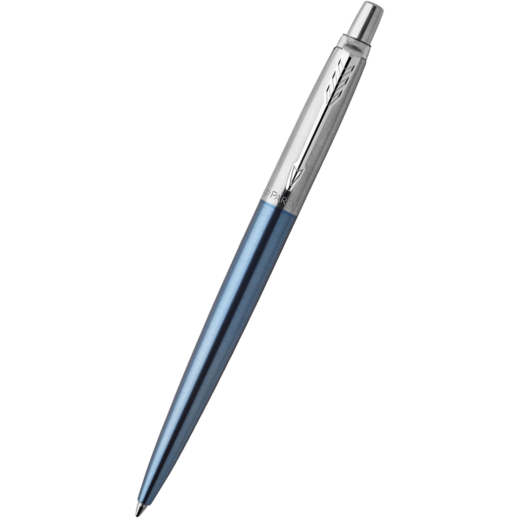 Parker Jotter Ballpoint Pen - Waterloo Blue - Chrome Trim - Pen Boutique Ltd