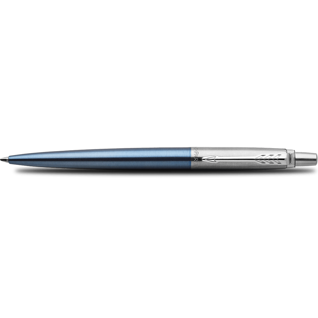Parker Jotter Ballpoint Pen - Waterloo Blue - Chrome Trim - Pen Boutique Ltd
