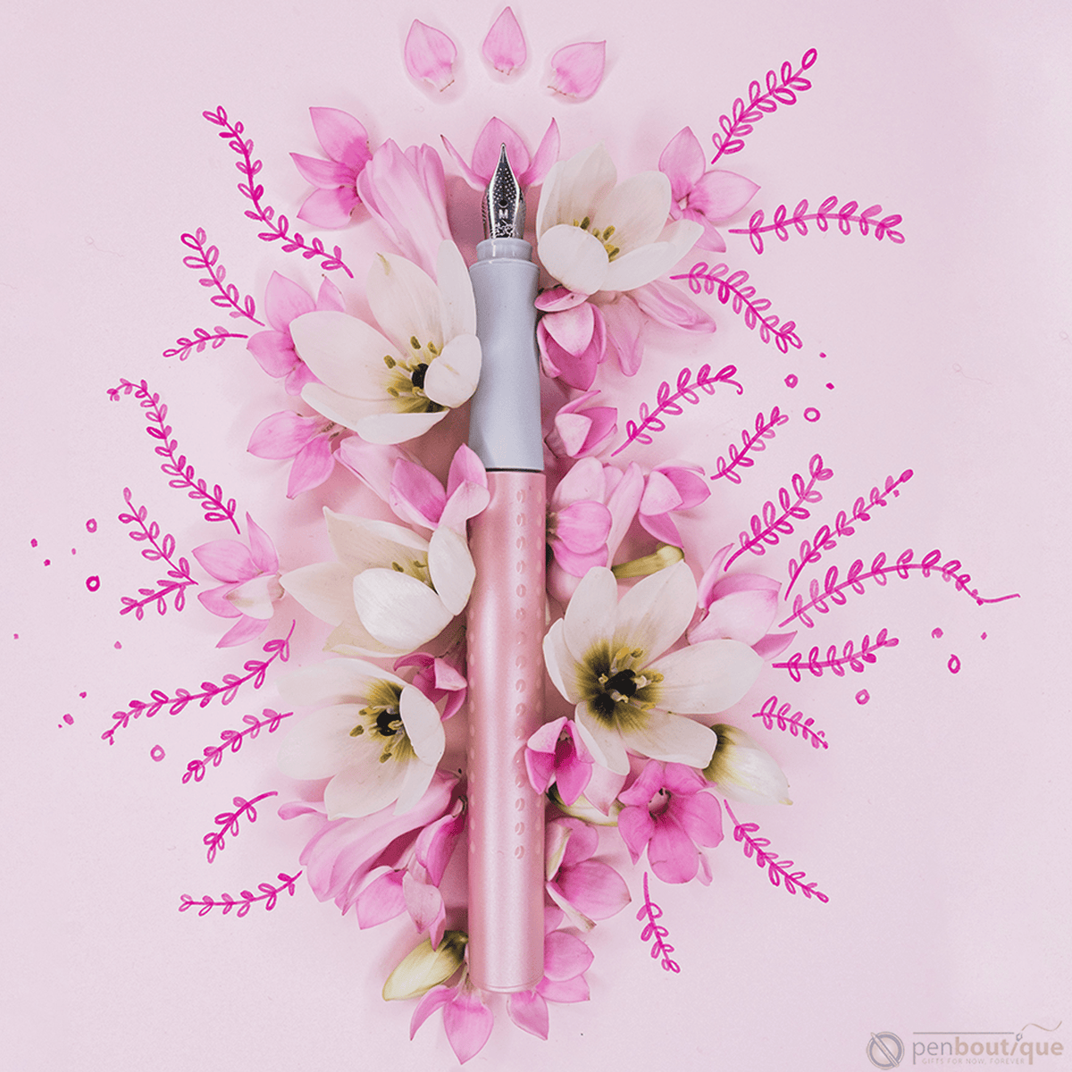 Faber-Castell Grip Fountain Pen - Pearl Rose - Pen Boutique Ltd