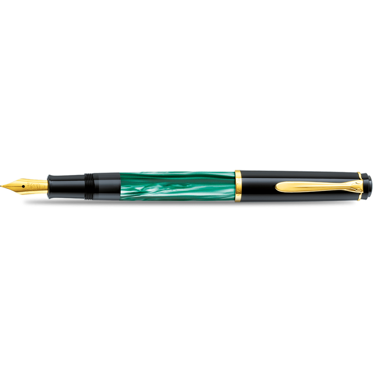 Pelikan Tradition Fountain Pen - M200 Green Marbled - Pen Boutique Ltd