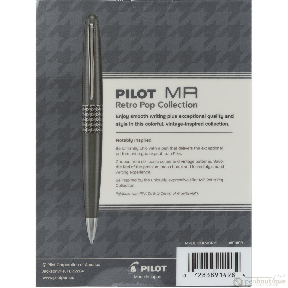 Pilot Ballpoint Pen - MR Collection - Retro Pop - Gray - Pen Boutique Ltd