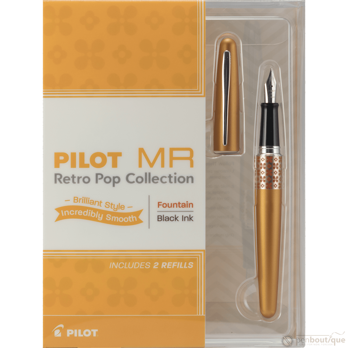 Pilot Fountain Pen - MR Collection - Retro Pop - Orange - Pen Boutique Ltd