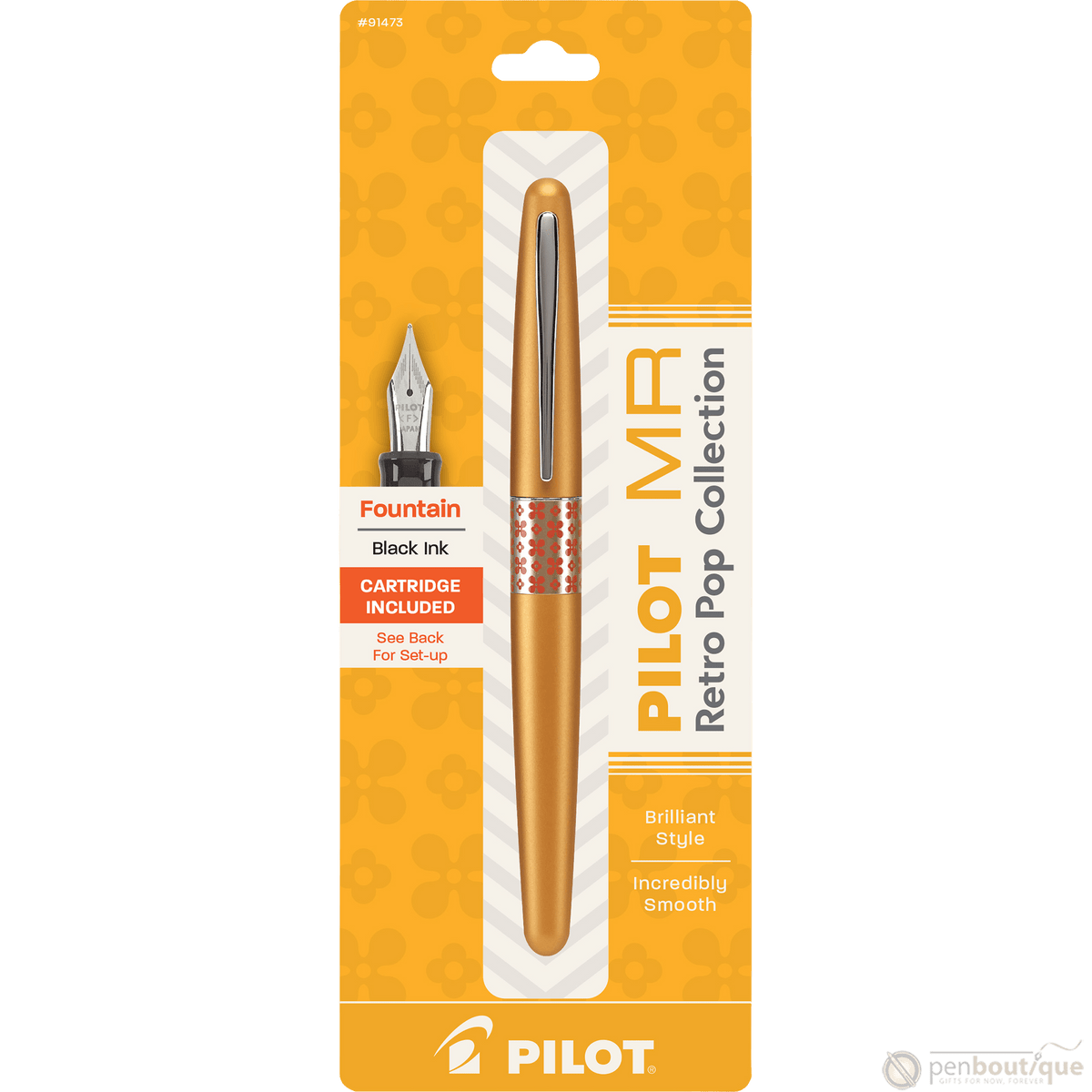 Pilot Fountain Pen - MR Collection - Retro Pop - Orange - Pen Boutique Ltd