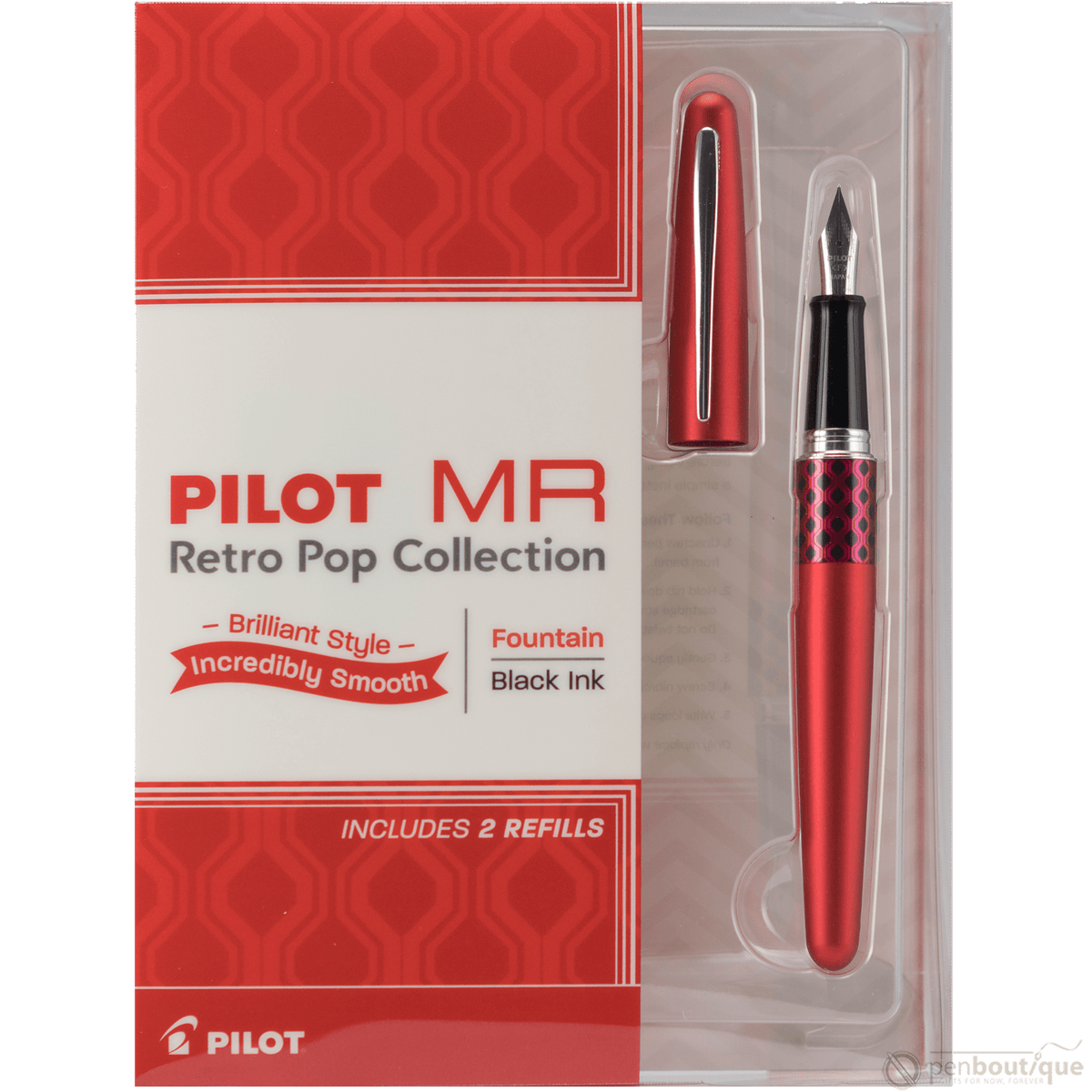 Pilot Fountain Pen - MR Collection - Retro Pop - Red - Pen Boutique Ltd