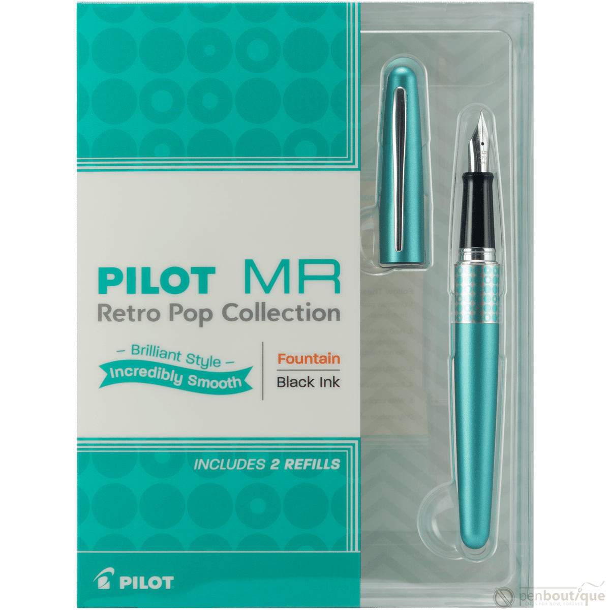 Pilot Fountain Pen - MR Collection - Retro Pop - Turquoise - Pen Boutique Ltd