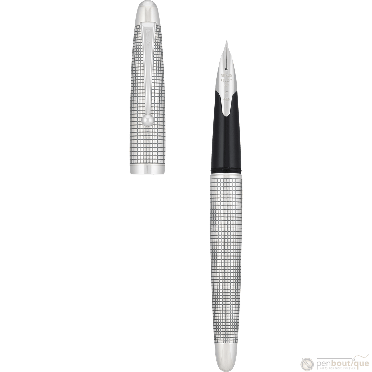 Pilot Sterling Silver Fountain Pen - Silvern Koushi - Pen Boutique Ltd
