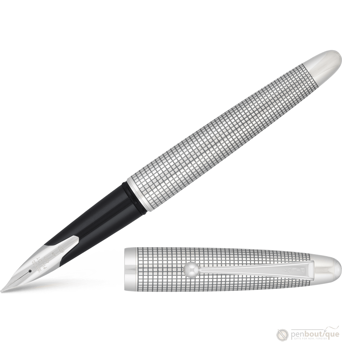 Pilot Sterling Silver Fountain Pen - Silvern Koushi - Pen Boutique Ltd