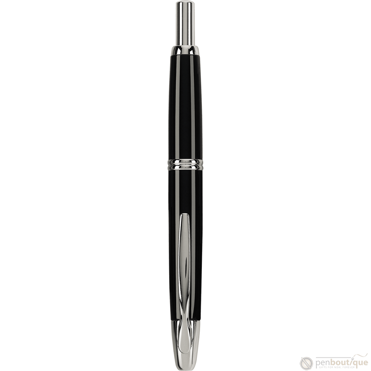Pilot Vanishing Point Fountain Pen - Black - Rhodium Trim - Pen Boutique Ltd