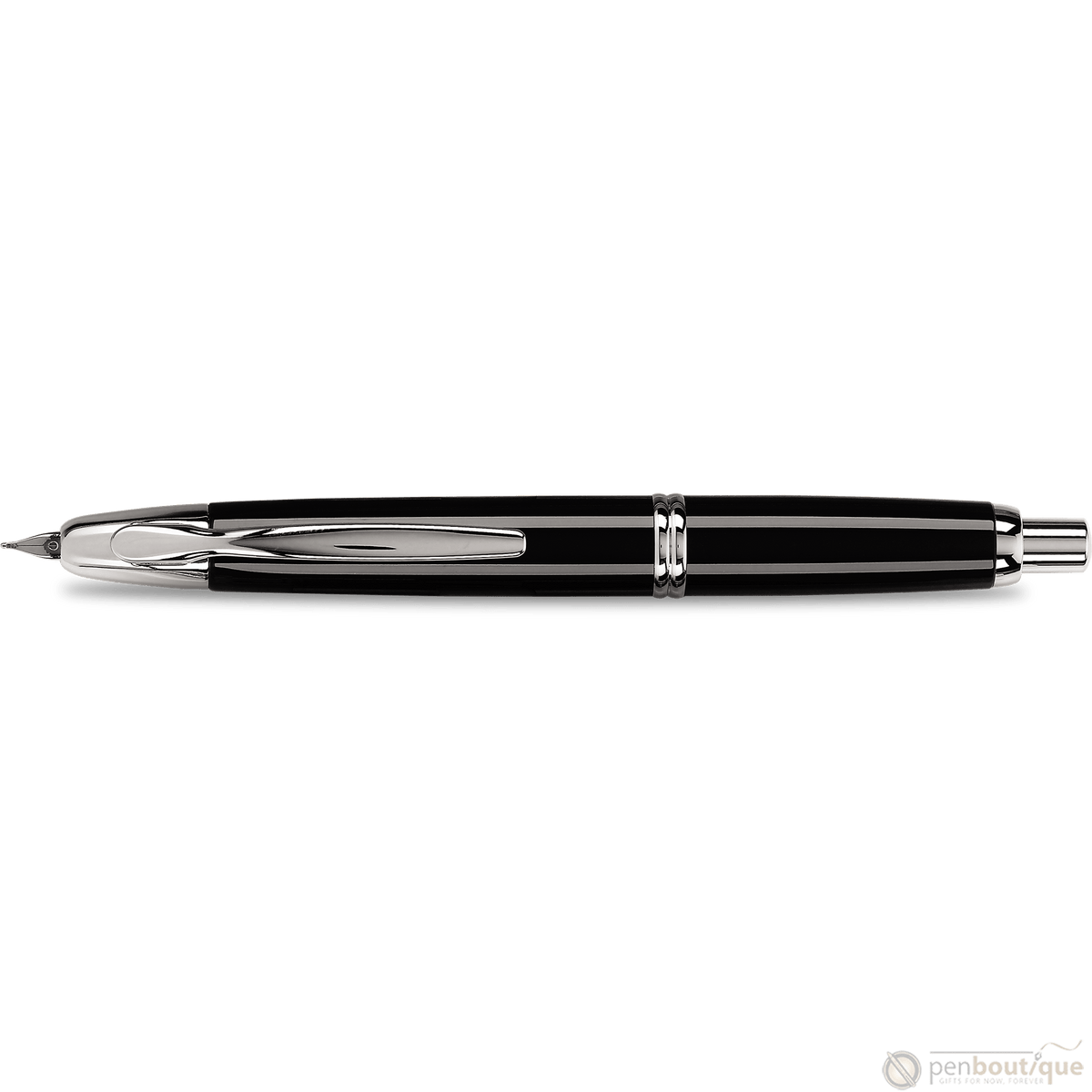 Pilot Vanishing Point Fountain Pen - Black - Rhodium Trim - Pen Boutique Ltd