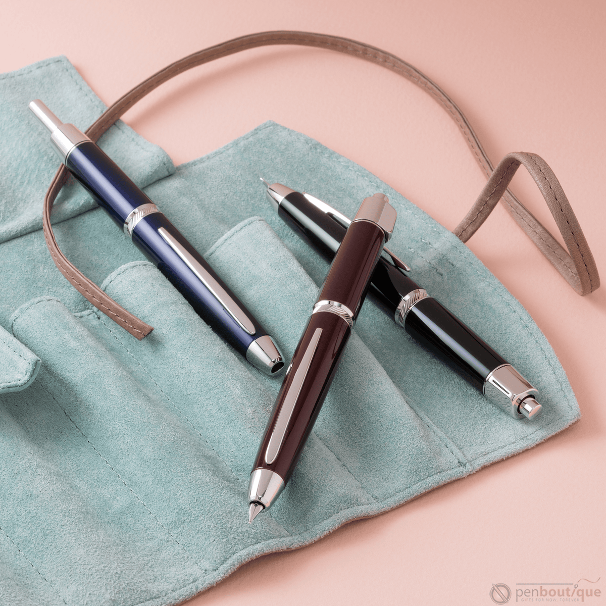 Pilot Vanishing Point LS Fountain Pen - Blue - Rhodium Trim - Pen Boutique Ltd