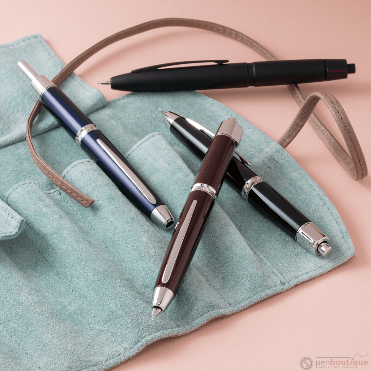 Pilot Vanishing Point LS Fountain Pen - Blue - Rhodium Trim - Pen Boutique Ltd