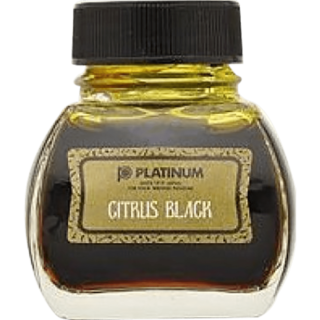 Platinum Classic Citrus Black Ink Bottle 60ml - Pen Boutique Ltd