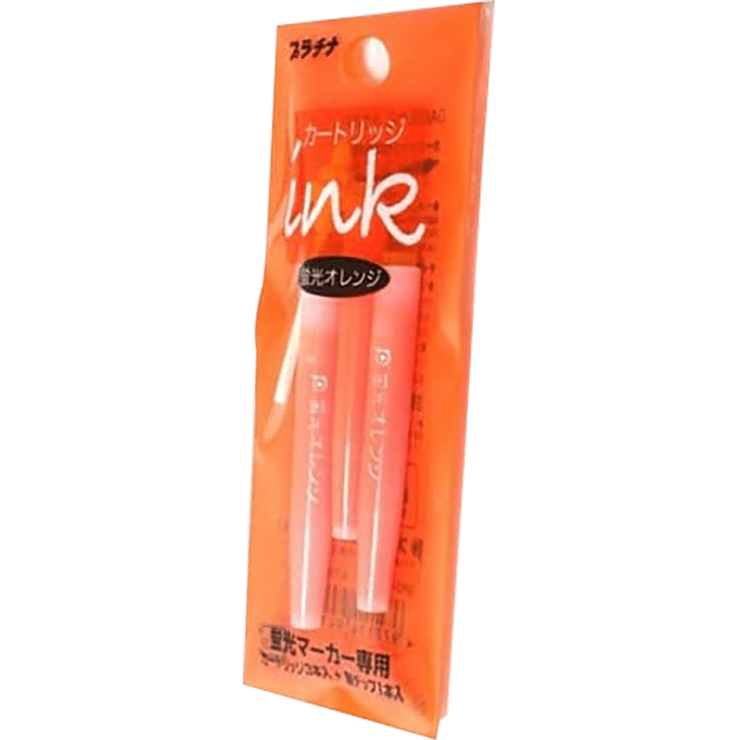 Platinum Preppy Highlighter Orange Ink Cartridge 3/pack - Pen Boutique Ltd
