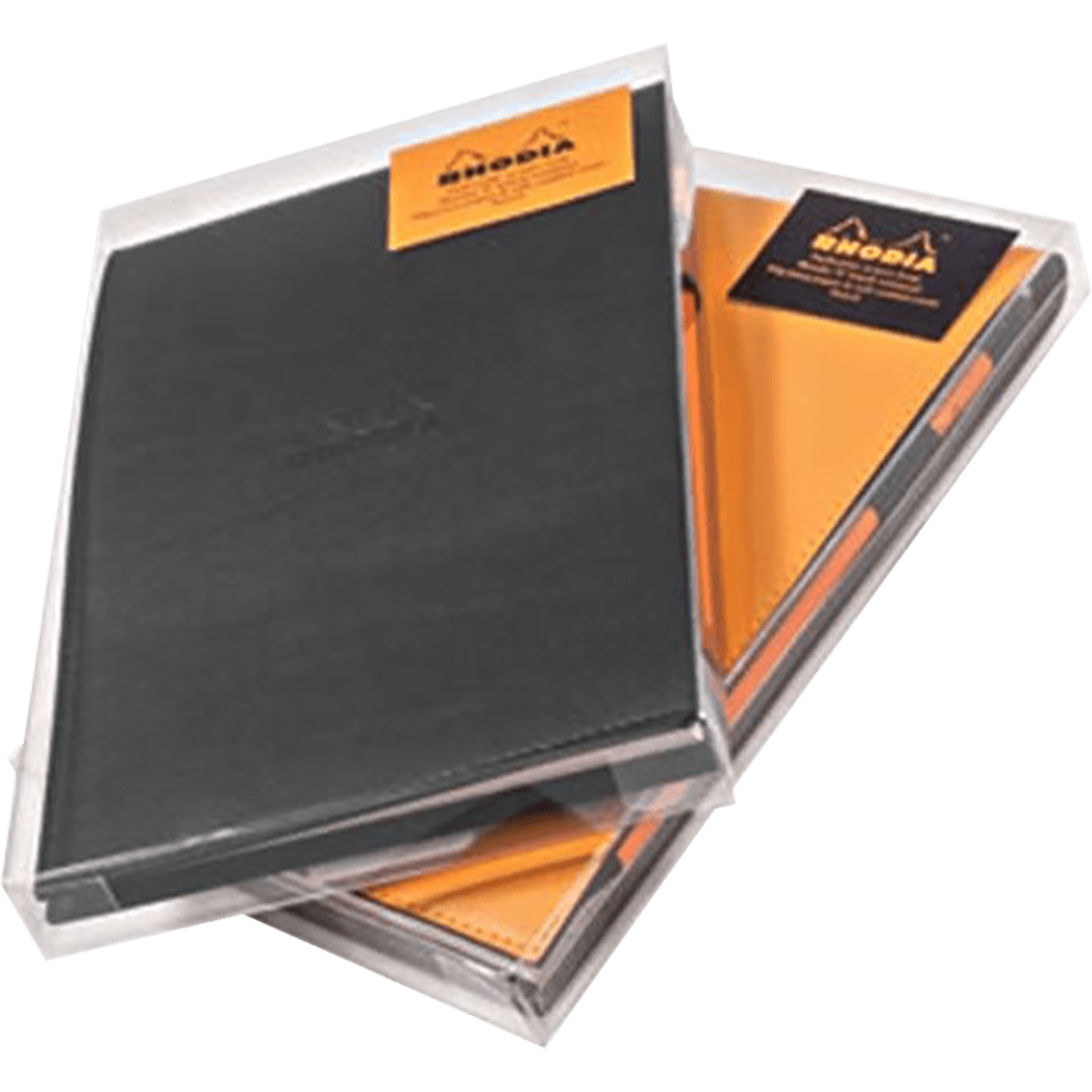 Rhodia "R" Notepad Gift Set Orange w/lined pad 6 x 8 ¾ - Pen Boutique Ltd