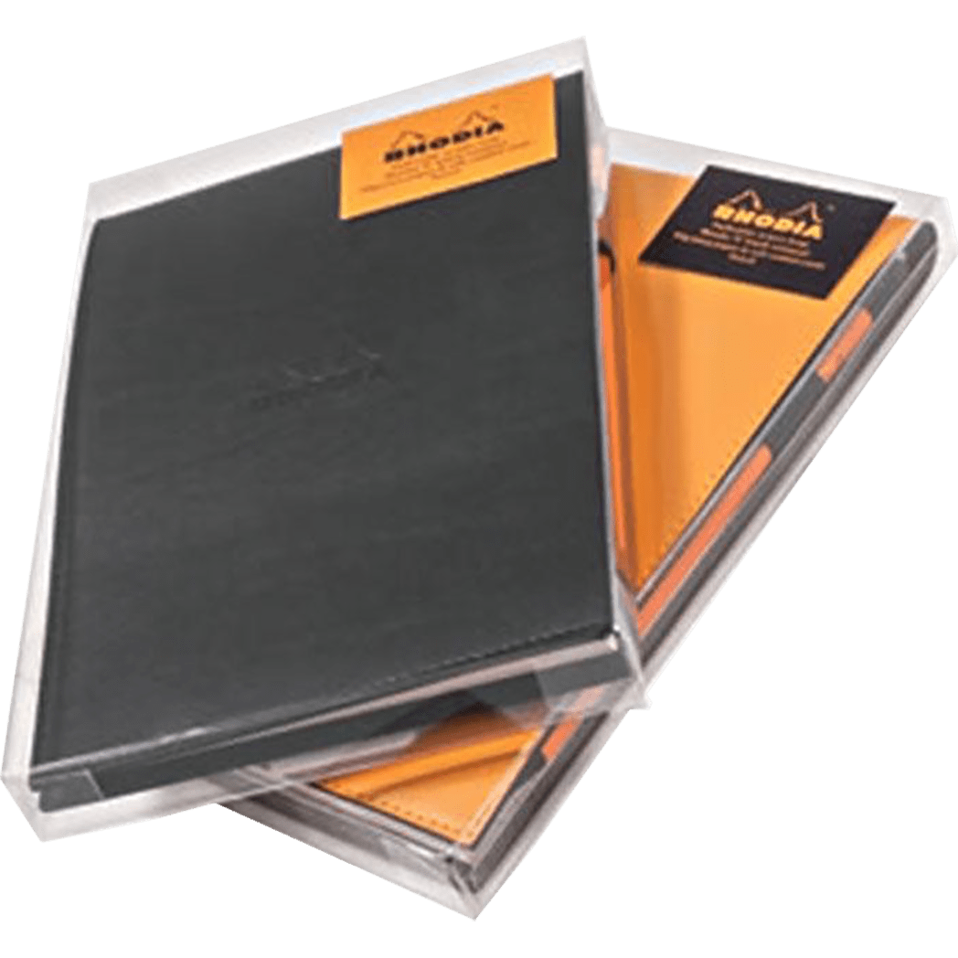 Rhodia "R" Notepad Gift Set Black w/blank pad 6 x 8 ¾ - Pen Boutique Ltd