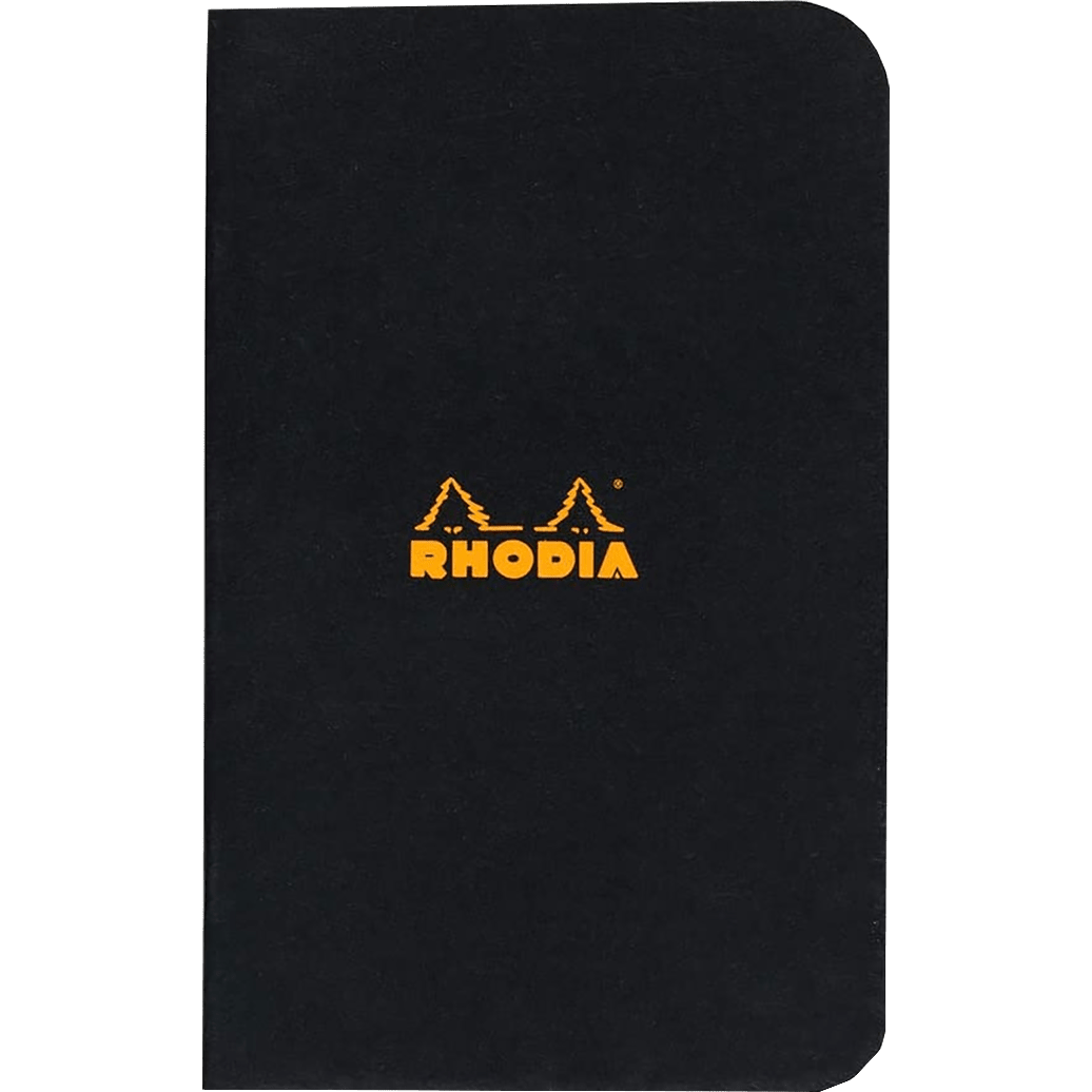 Rhodia Staplebound Graph Notebook 3 X 4 3/4-Black - Pen Boutique Ltd