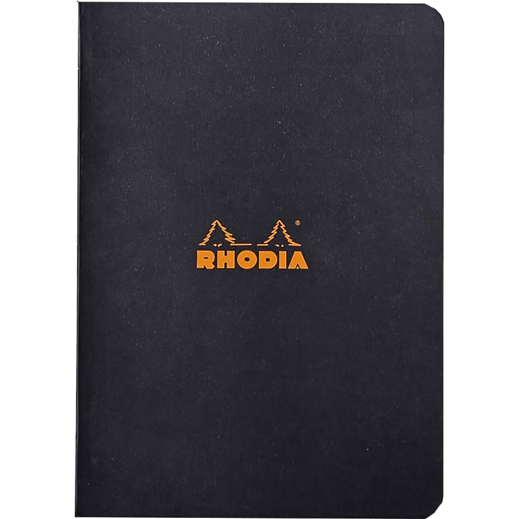 Rhodia Staplebound Lined Notebook 6 X8 1/4-Black - Pen Boutique Ltd