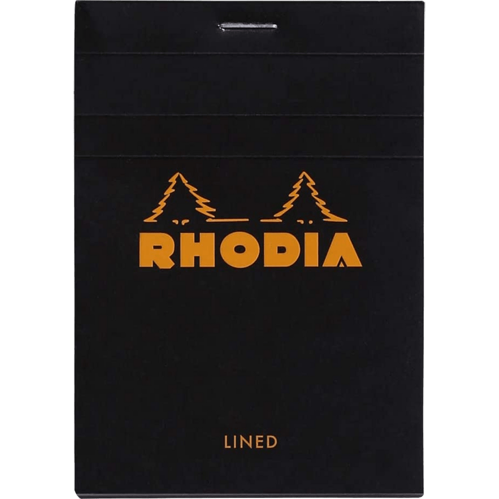 Rhodia N° 12 Pad - Black - Lined - Pen Boutique Ltd