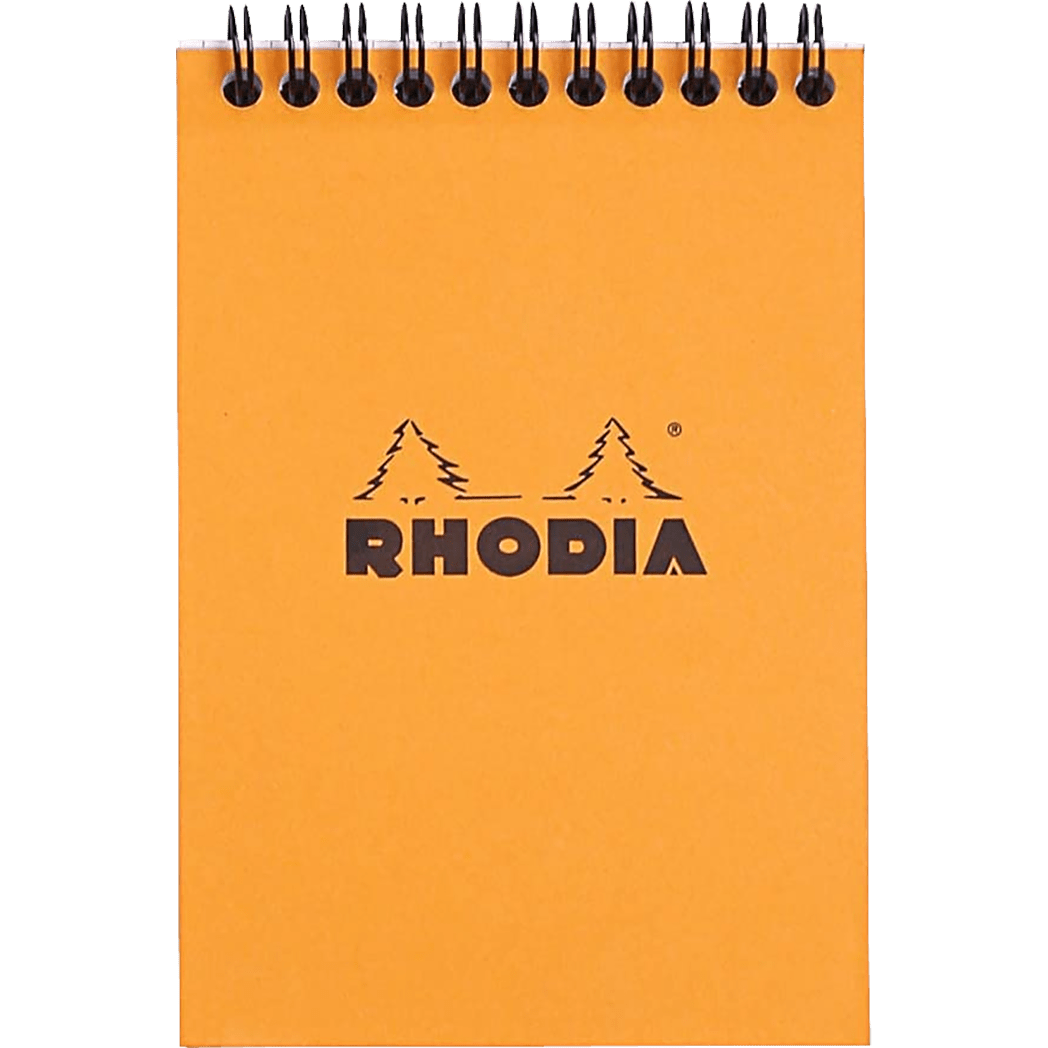 Rhodia A6 Wirebound Graph Orange Notepad 4 x 6 - Pen Boutique Ltd
