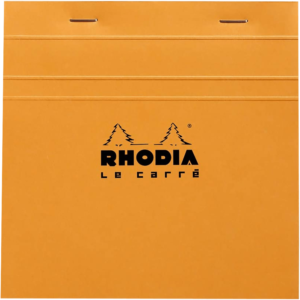 Rhodia Le Carre Square Notepads Small (5 3/4 x 5 3/4) with Orange - Pen Boutique Ltd