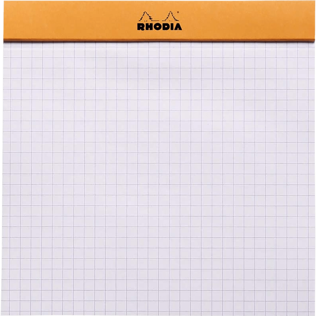 Rhodia Le Carre Square Notepads Small (5 3/4 x 5 3/4) with Orange - Pen Boutique Ltd