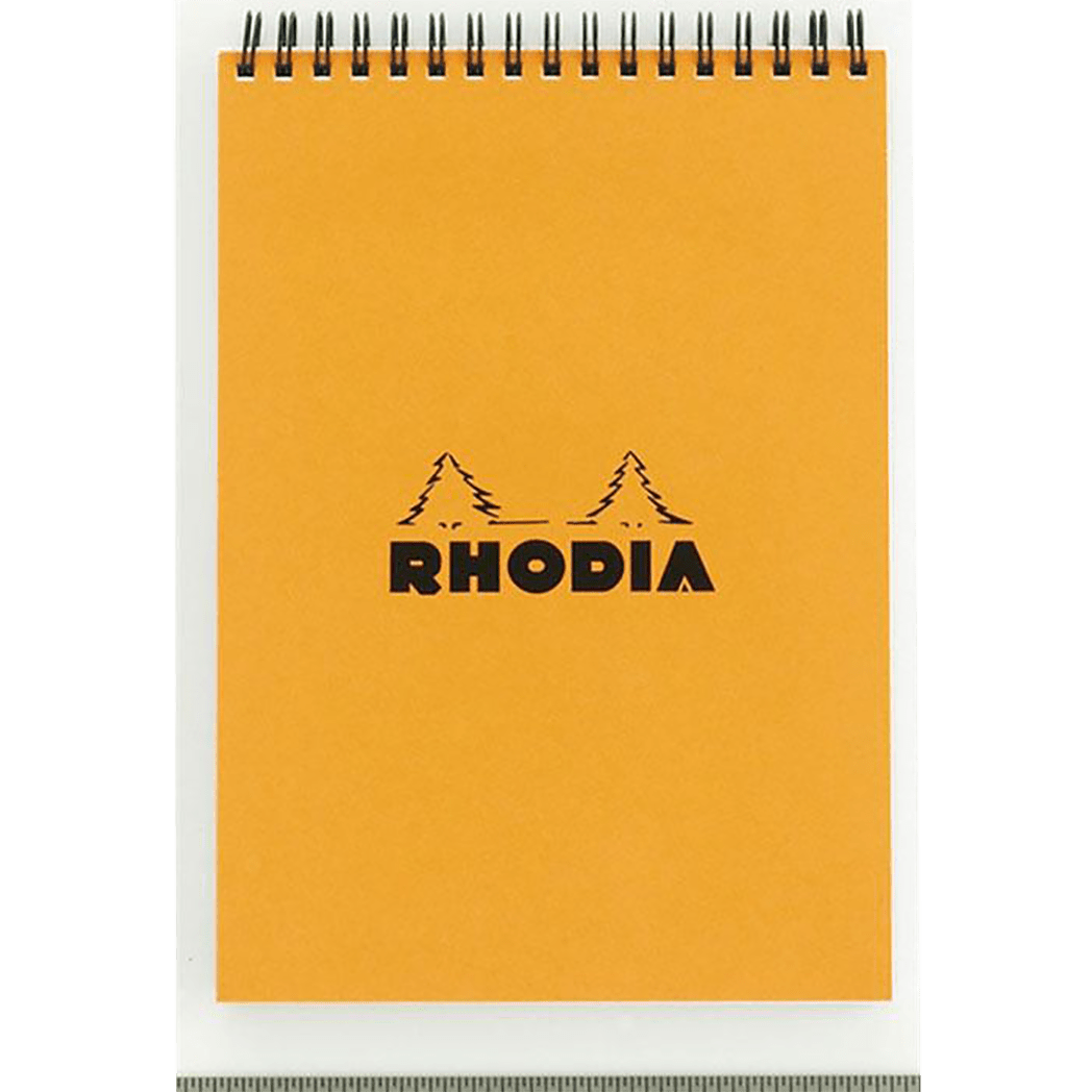 Rhodia Wirebound Graph Orange Notepads 6 x 8 1/4 - Pen Boutique Ltd