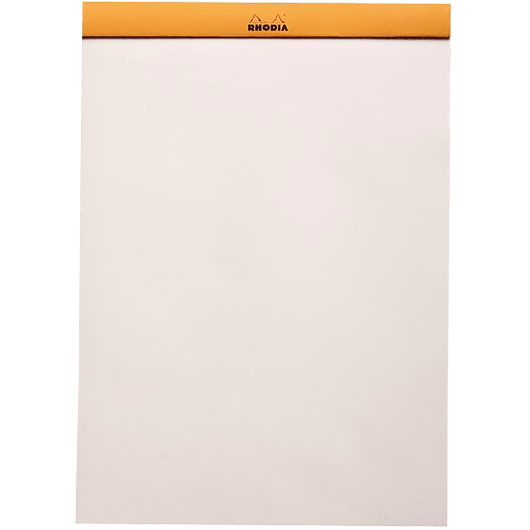 Rhodia Soft Cover Stapled Notepad Black The "R" 8 - Pen Boutique Ltd