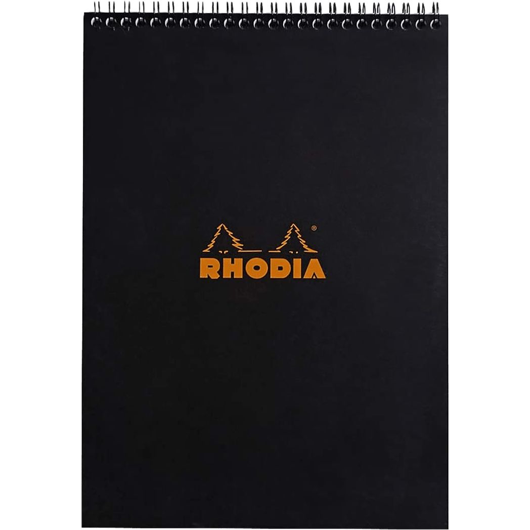 Rhodia Notepads Lined Black WB 8 1/4 X 12 1/2 - Pen Boutique Ltd