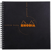 Rhodia Wirebound Black Reverse Book 8 1/4 x 8 1/4 - Pen Boutique Ltd