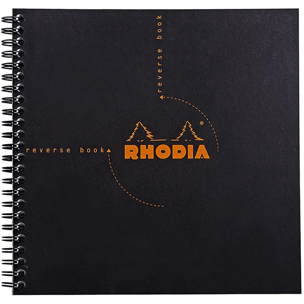 Rhodia Wirebound Black Reverse Book 8 1/4 x 8 1/4 - Pen Boutique Ltd