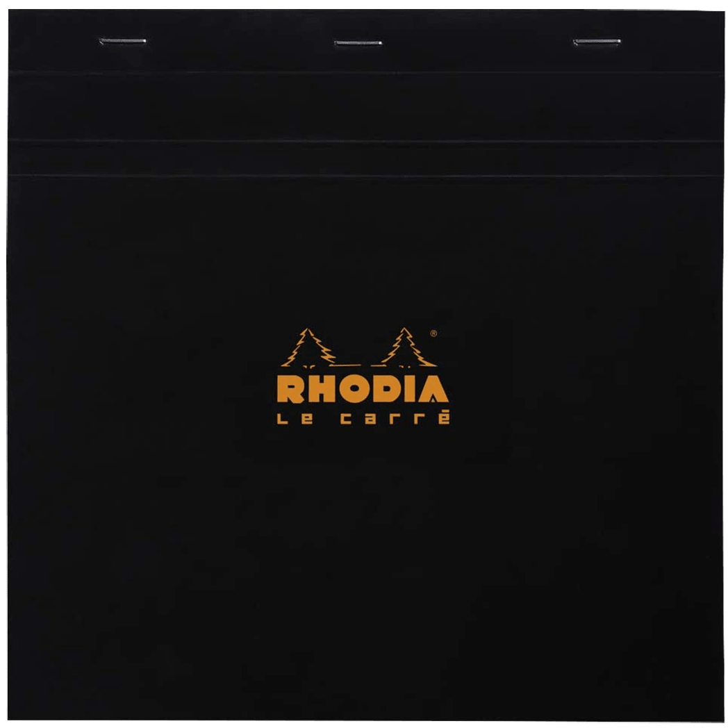 Rhodia Le Carre Square Notepads Large (8 1/4 x 8 1/4) with Black - Pen Boutique Ltd