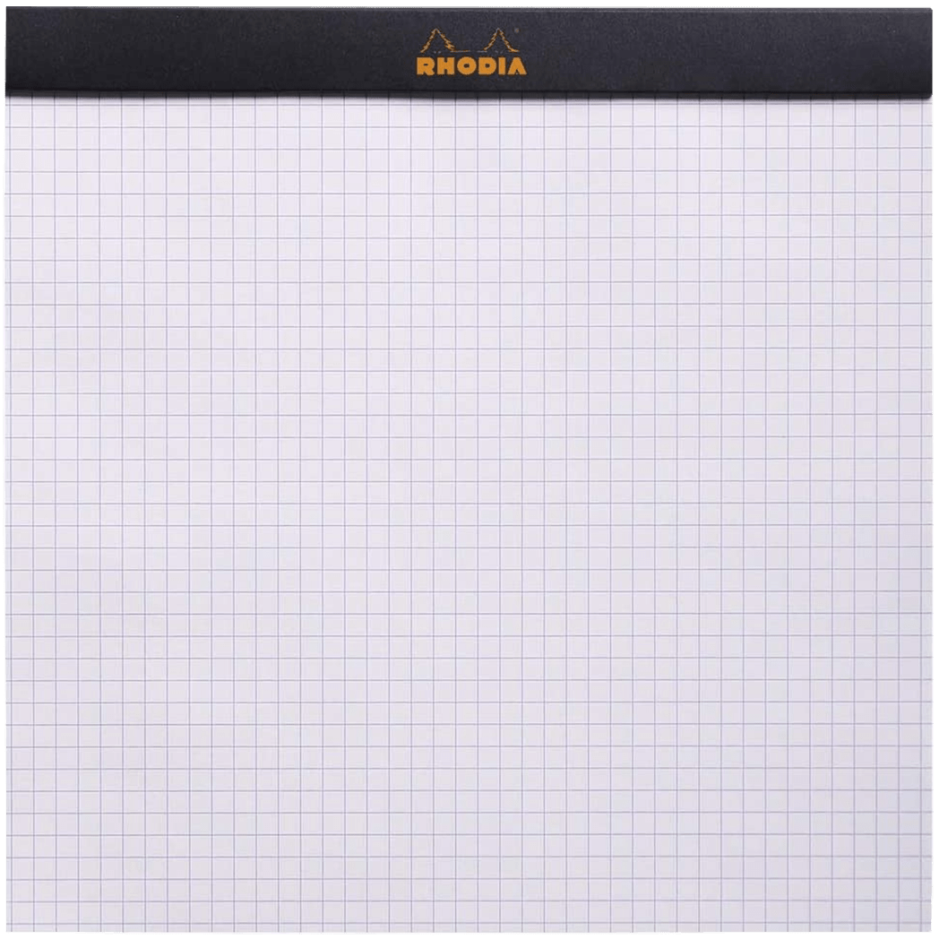 Rhodia Le Carre Square Notepads Large (8 1/4 x 8 1/4) with Black - Pen Boutique Ltd