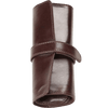 Aston Leather 5 Pen Roll Up Case - Brown - Pen Boutique Ltd