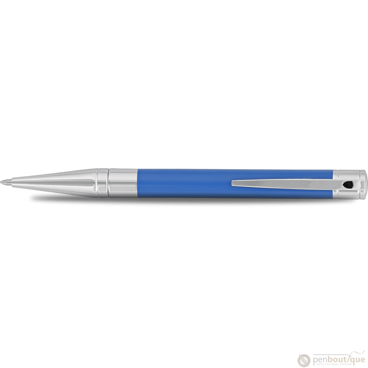 S T Dupont D - Initial Ballpoint Pen - Electric Blue - Pen Boutique Ltd