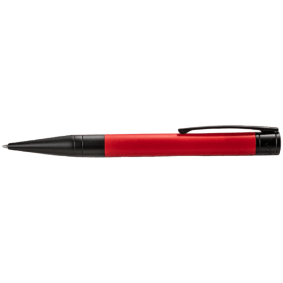S T Dupont D - Initial Ballpoint Pen - Black Trim - Matte Red - Pen Boutique Ltd