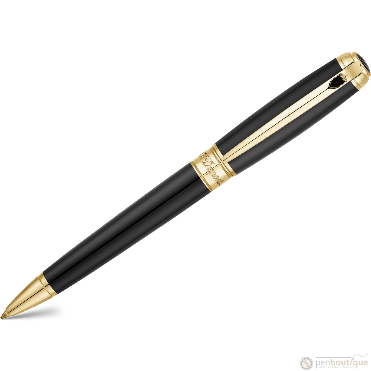 S T Dupont Line D Ballpoint Pen - Black - Pen Boutique Ltd