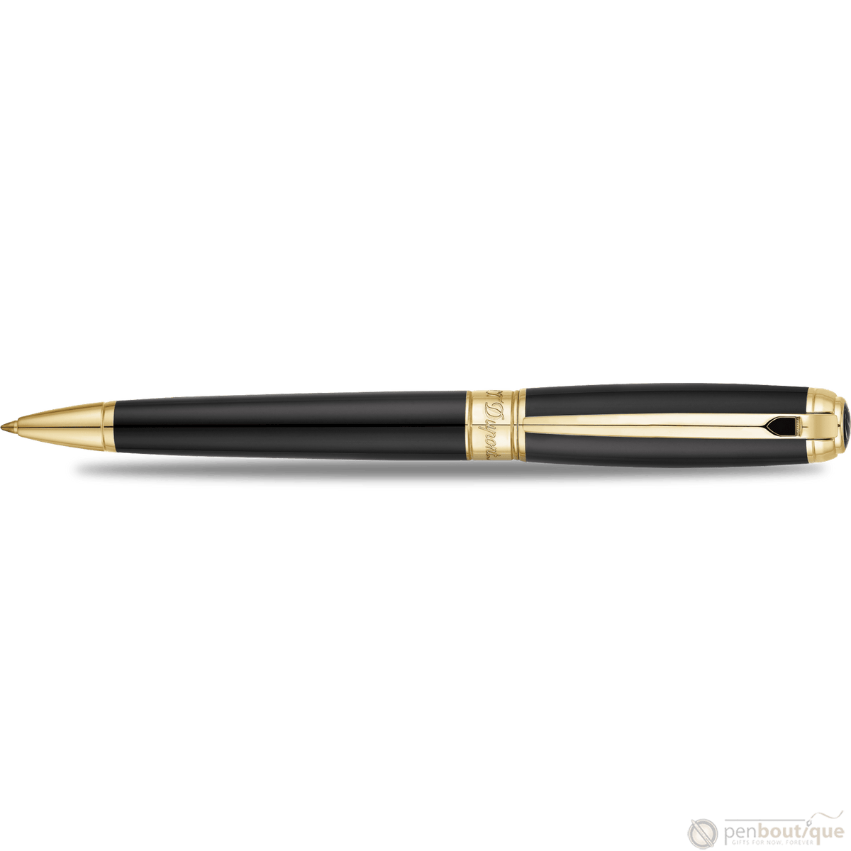 S T Dupont Line D Ballpoint Pen - Black - Pen Boutique Ltd