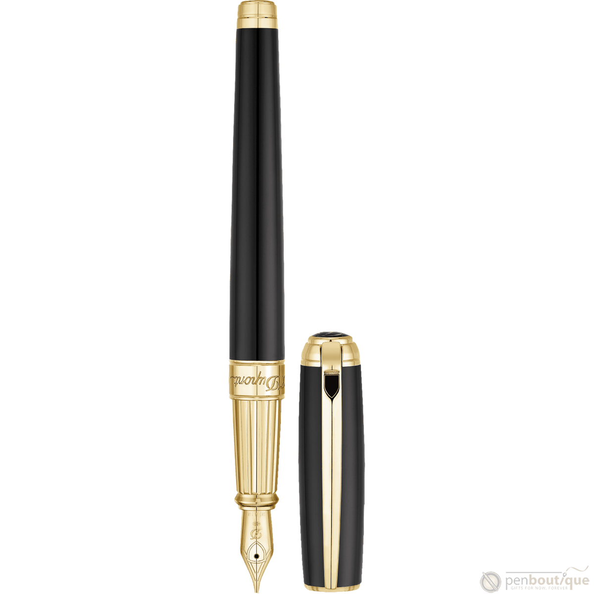S T Dupont Line D Fountain Pen - Black - Pen Boutique Ltd