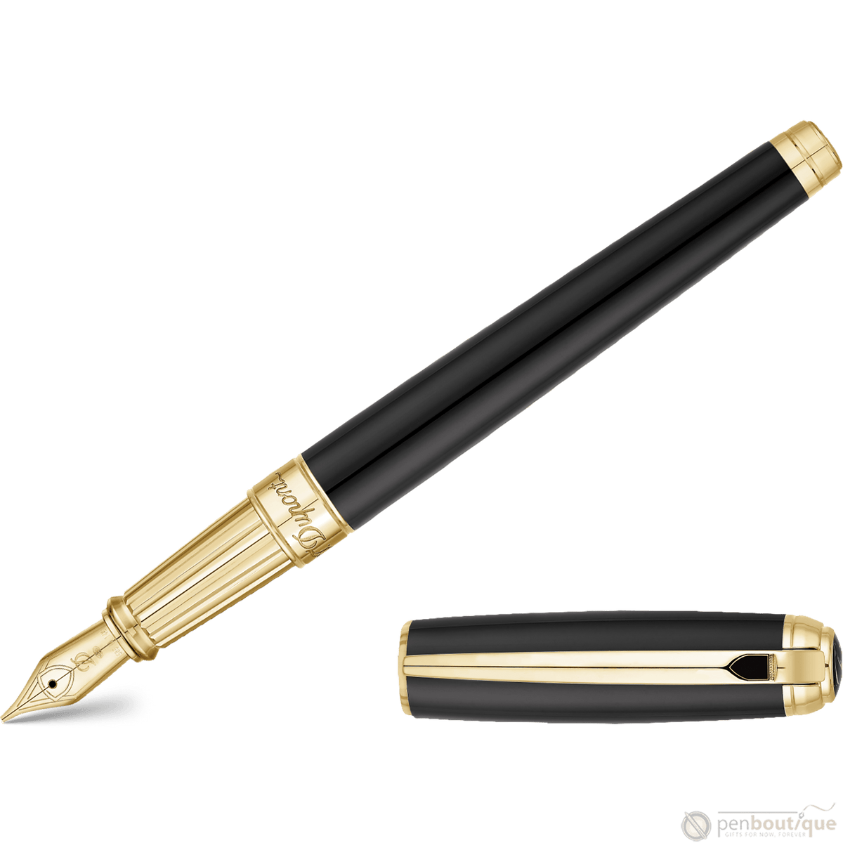 S T Dupont Line D Fountain Pen - Black - Pen Boutique Ltd