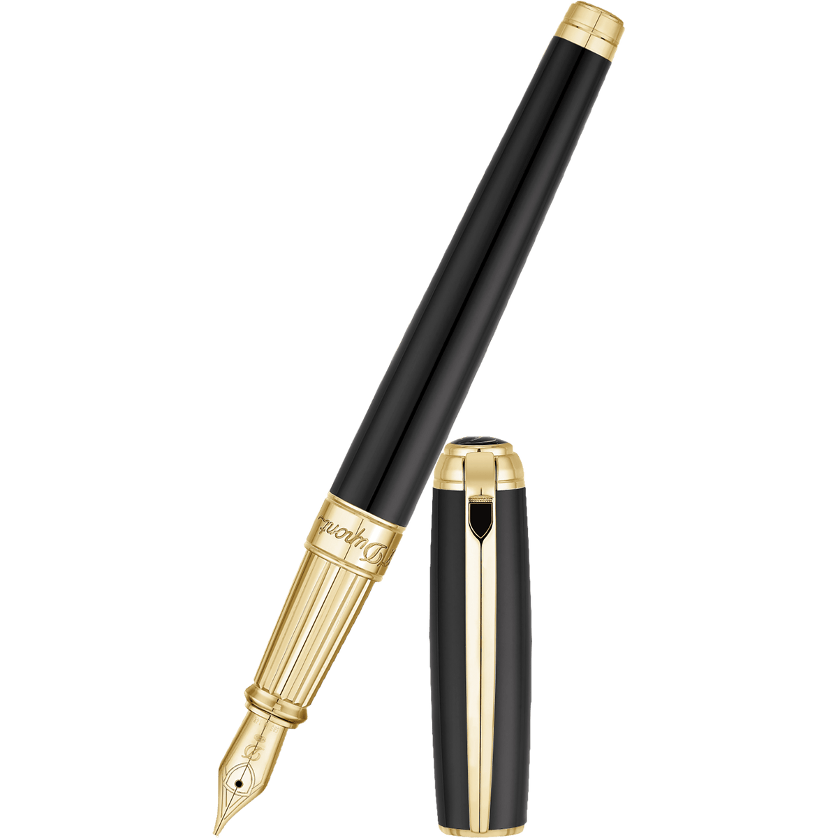S T Dupont Line D Fountain Pen - Black - Pen Boutique Ltd