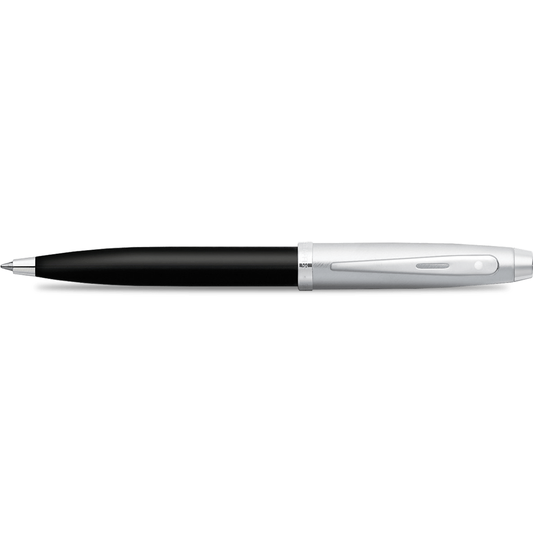Sheaffer 100 Ballpoint Pen - Black - Chrome Trim - Pen Boutique Ltd