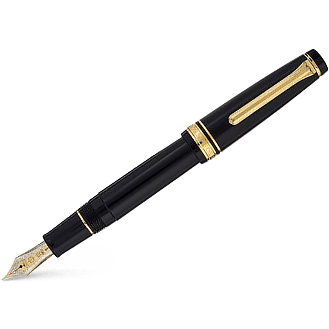 Sailor Professional Gear Black/Gold Fountain Pen - Pen Boutique Ltd