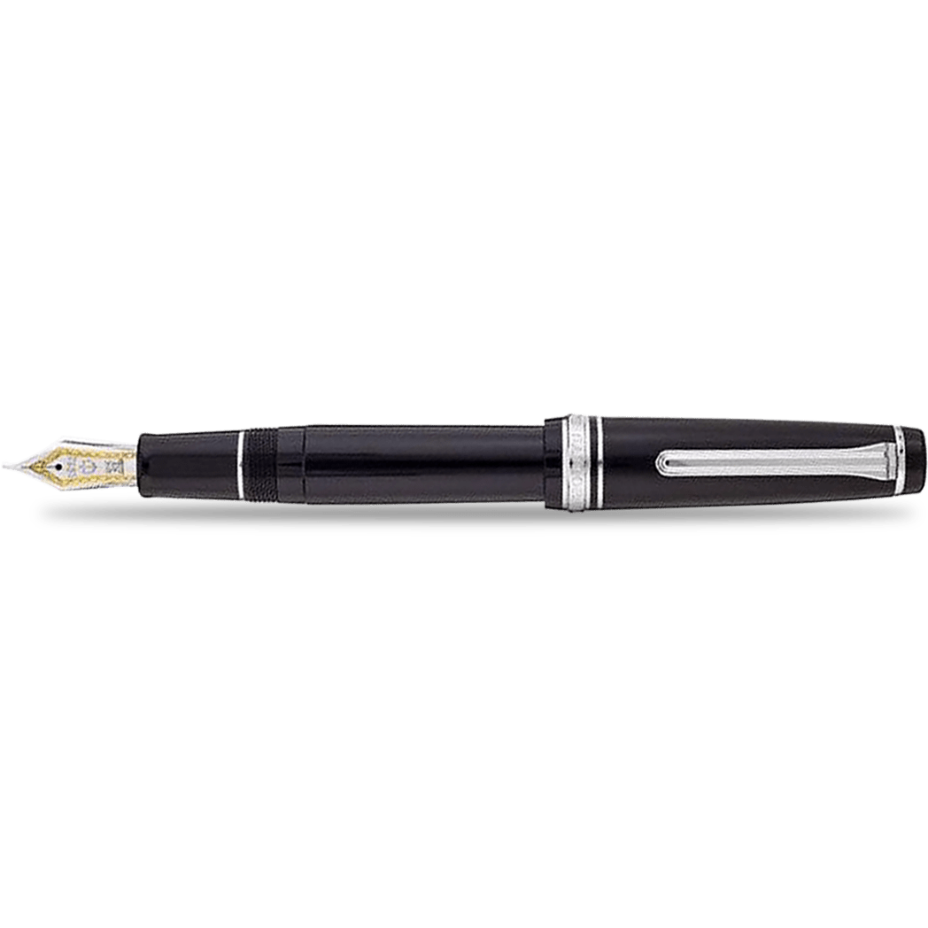 Sailor Professional Gear Black/Silver Fountain Pen - Pen Boutique Ltd