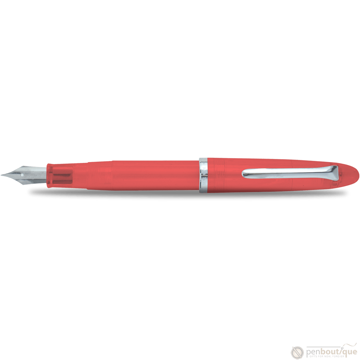 Sailor Compass 1911 Steel Fountain Pen Set - Transparent Red - Pen Boutique Ltd